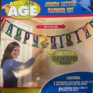 Jumbo HAPPY BIRTHDAY banner Dinosaur theme